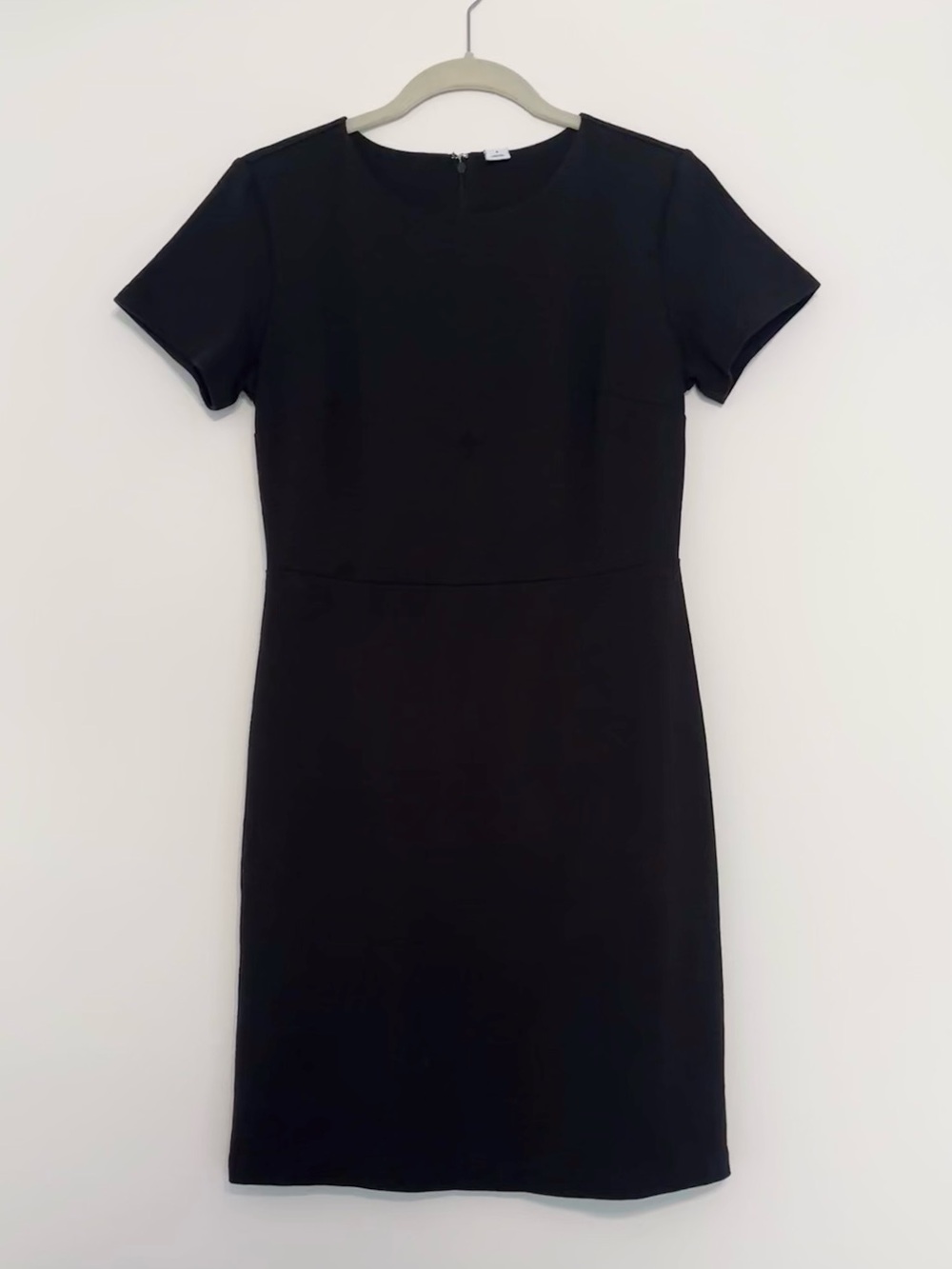 Old Navy Black Mini Sheath Dress LBD Short Sleeve Event Office Capsule S